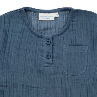 Baby Shirt, Modell PLIN, Blaugrau, Vorderansicht