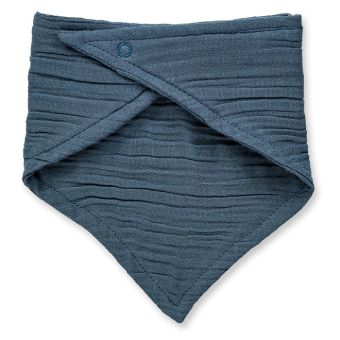 Baby Lätzchen, Modell BIB, Blaugrau, Vorderansicht