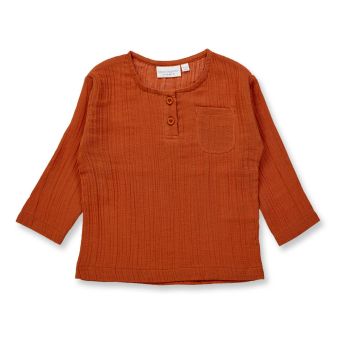 Children’s shirt, Model PLIN, Rusty orange, Front part