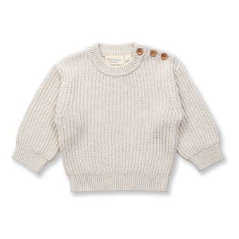 Baby Strickpullover, Modell VARUNY, Creme, Vorderansicht