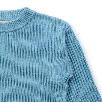 Kinder Strickpullover, Modell MARLEY, Helles Aquamarin, Vorderansicht