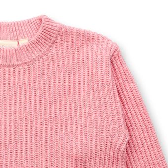 Children’s knitted pullover, Model MARLEY, Light pink, Front part