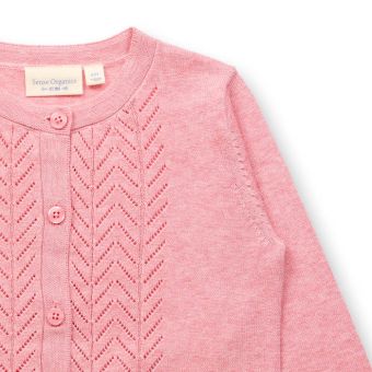Kinder Cardigan, Modell ELSA, Hellrosa, Vorderansicht