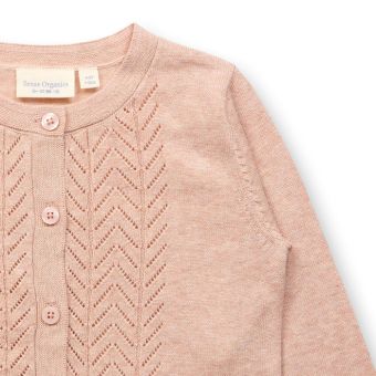 Kinder Cardigan, Modell ELSA, Helles Haselnussbraun, Vorderansicht