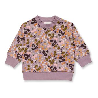 Baby sweatshirt, Model SIAM, Large floral print, Front part