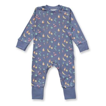 Baby romper, Model TONA, Fruit & vegetable print, Front part