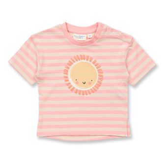 Baby T-Shirt, Modell SOPHIE, Geringelt mit Sonnen-Motiv, Vorderansicht