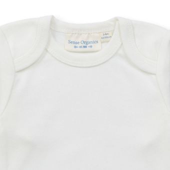 Baby Body L/S, Model YVON, White, Front part