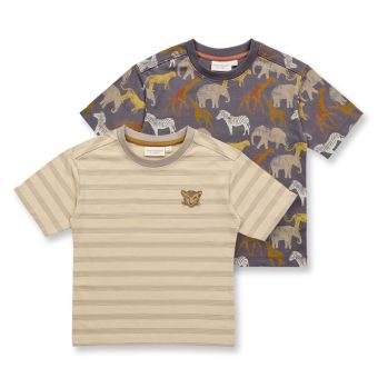 2-Pack T-Shirts with Safari Designs for Kids