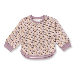 Babyhug Cotton Knit  Full Sleeves Sweatshirt with Floral Print - Purple main image 1