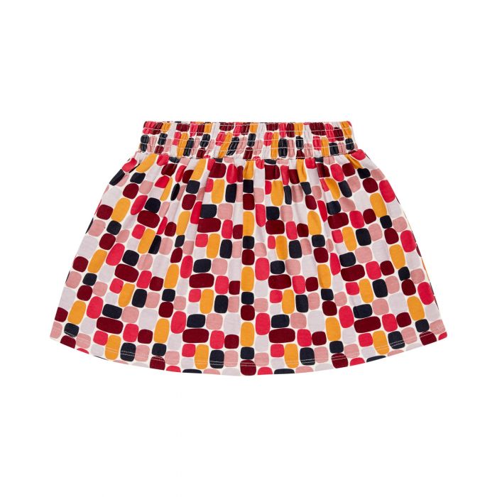 Girl's Skirt berry with retro print, Malia