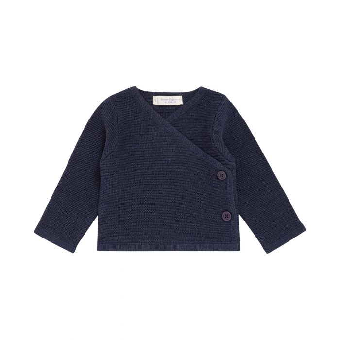 Baby Knitted Wrap Jacket navy, P. Picasso