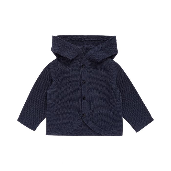 Baby Knitted Hooded Jacket navy, Paul