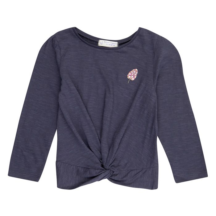 OLENA Mädchen Langarmshirt Twist navy