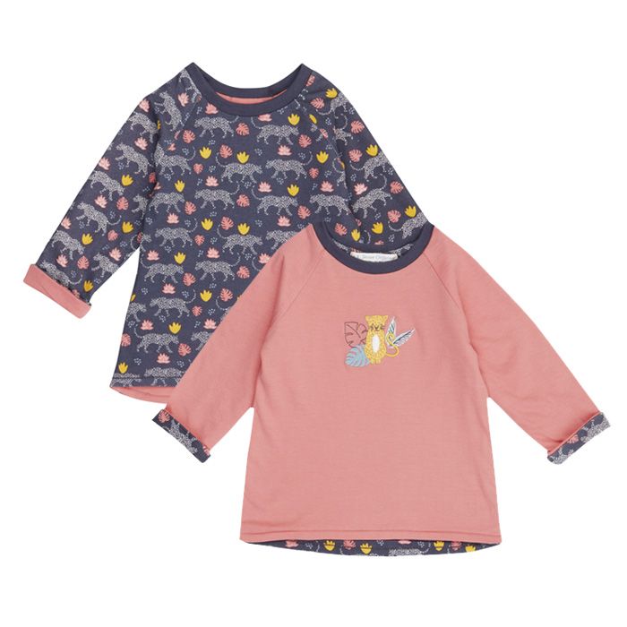 DOLORES Baby Reversible Shirt Leopards Both