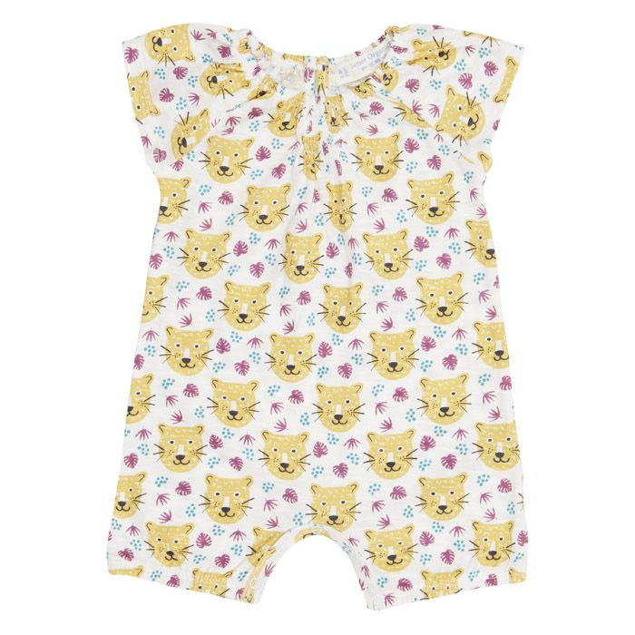 LUA Baby Short Overall Leopard