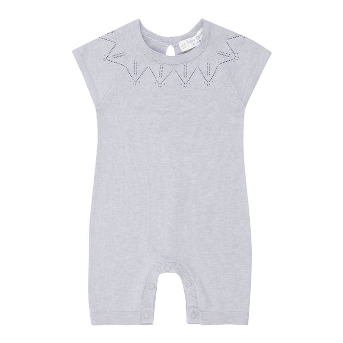 Summer Baby Knit One Piece in ice grey
