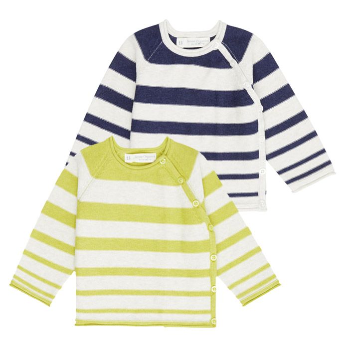 P.Picasso Striped Baby Cardigan both