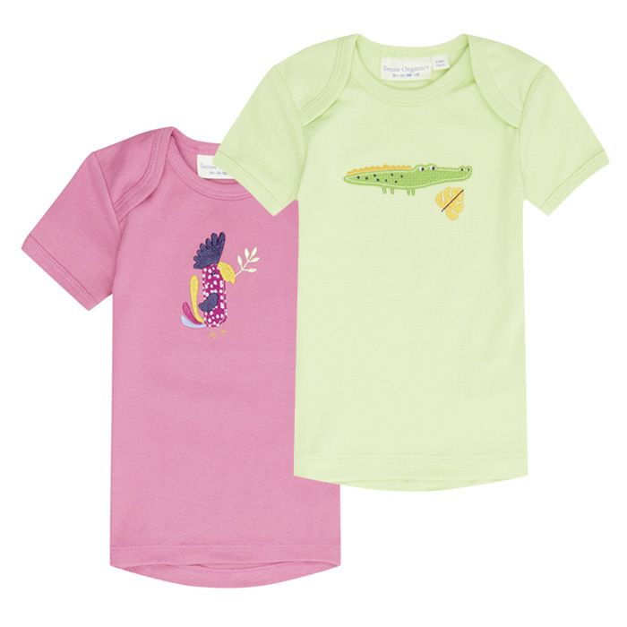 Tilly Baby T-Shirt Crocodile and Cockatoo both