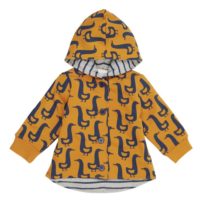Baby Hooded Jacket / SIRO / aop ducks / front part