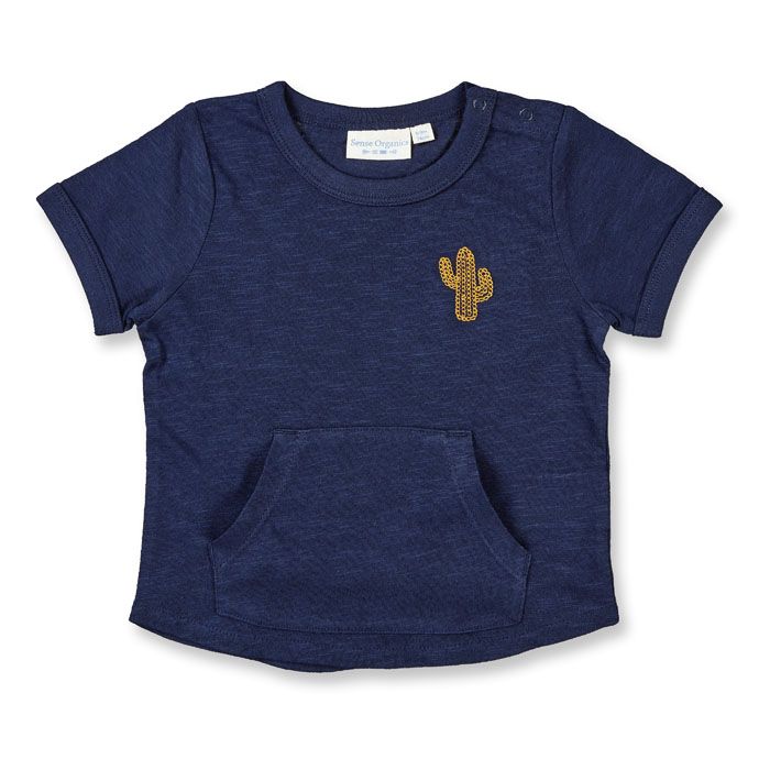 Baby T-Shirt / TAMO / dunkelblau + Kaktus / Vorderteil