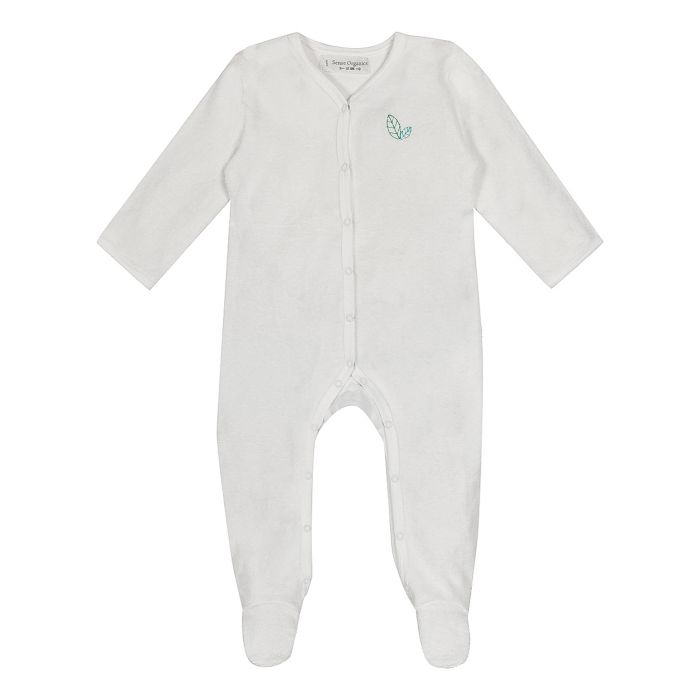 8880722-Ysior Baby natural Sleepsuit footed-Sense Organics
