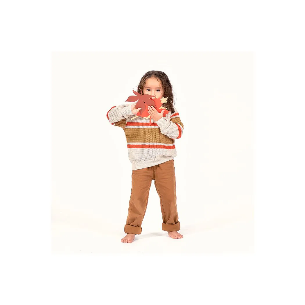 Organic twill trousers for children model ZAZIE | SENSE ORGANICS