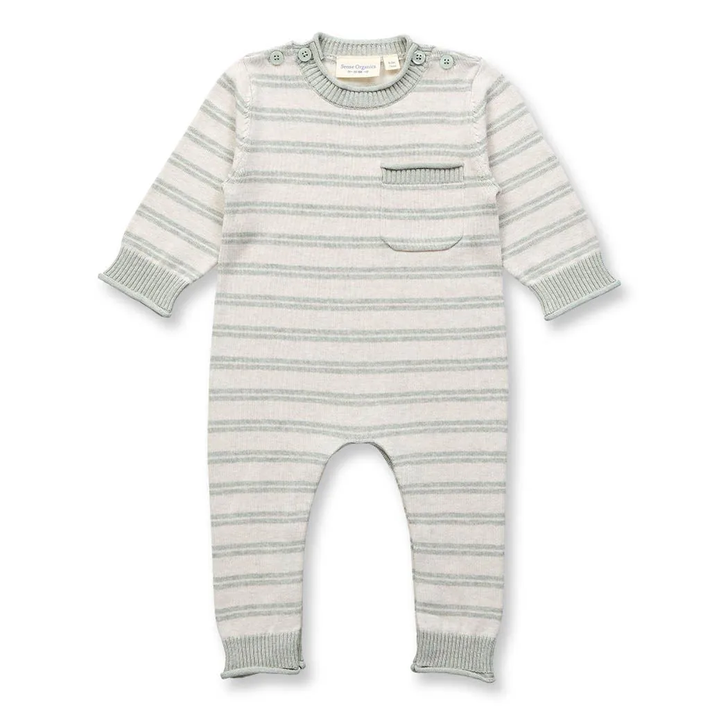 Organic baby romper striped, model PLEUN SENSE ORGANICS
