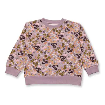 Mädchen Sweatshirt, Modell DARI, Großer Blumendruck, Vorderansicht