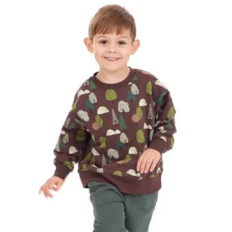 Kinder Sweatshirt, Modell DARI, Baumdruck, Am Model