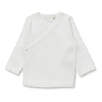 Baby Wickelshirt, Modell VICTORIA, Weiß, Vorderansicht