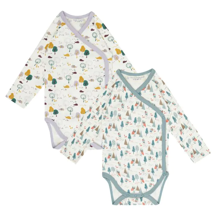 Fairtrade baby wrap suits long sleeved Sense Organics