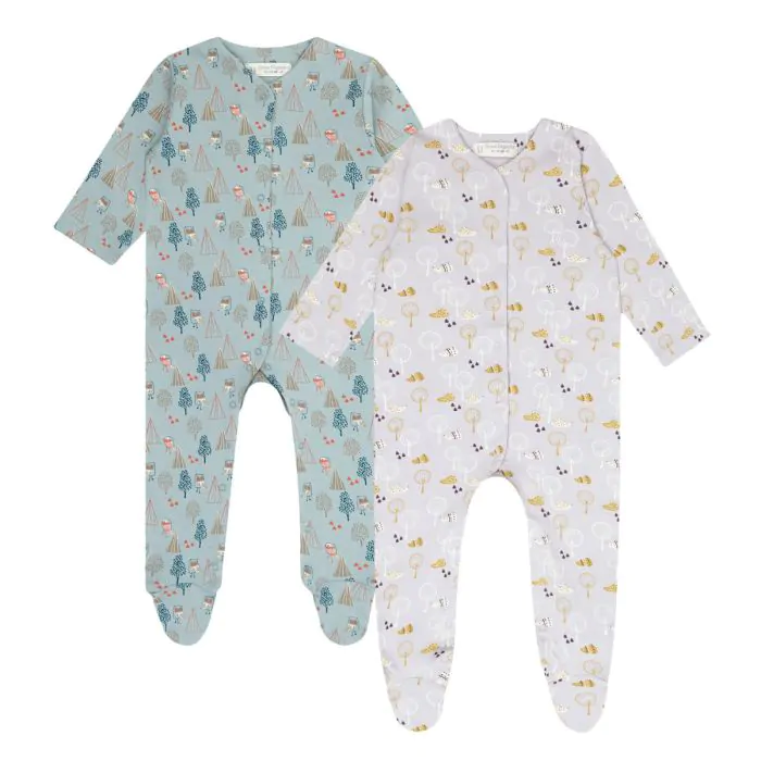 Fairtrade baby romper with feet Sense Organics