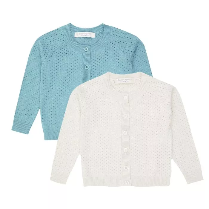 Girls Cardigan Elsa with Ajour Pattern Sense Oragnics