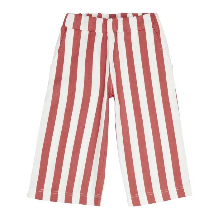 Red and white striped palazzo pants shop