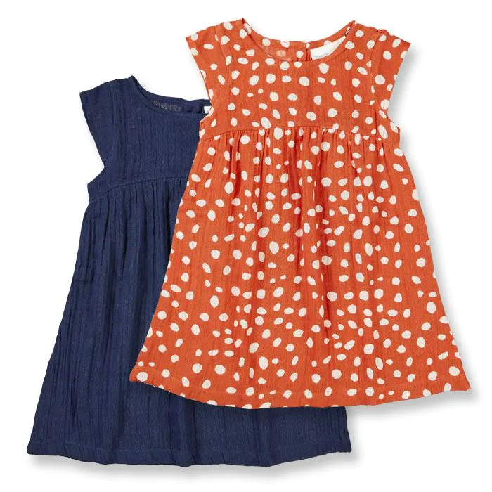 Crinkled muslin baby dress NEELA SENSE ORGANICS